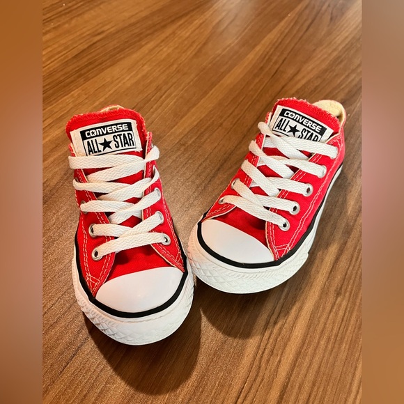 Converse Red and White All Star Sneakers - Picture 1 of 2